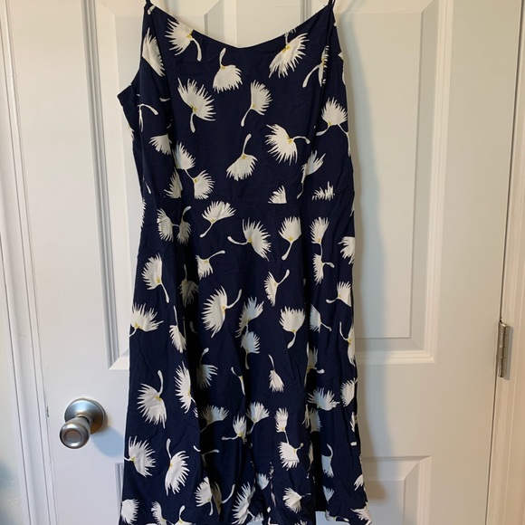 Old Navy Blue Dress w/ White & Yellow Floral Print - Picture 1 of 3